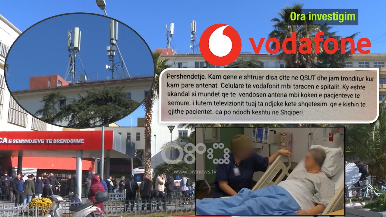 Antena e Vodafonit mbi kokat e të sëmurëve në QSUT