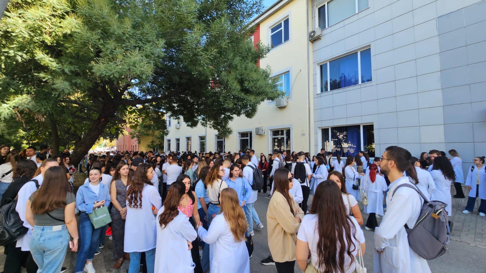 Studentët e mjekësisë bllokojnë rrugën, kërkojnë dorëheqjen e zv. ministres së Arsimit