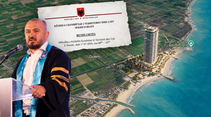 Dekani i Universitetit të Durrësit me kullë 20-katëshe në Golem; mister burimi i financimit